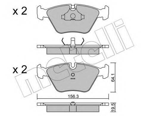 Комплект гальмівних колодок, дискове гальмо