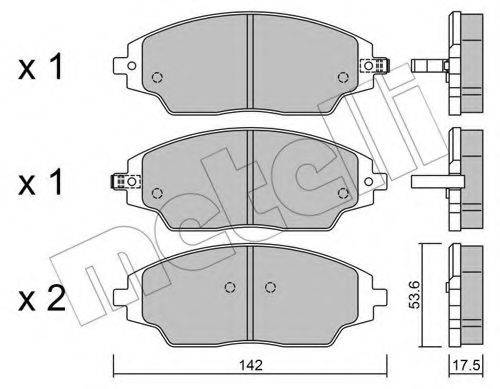 Комплект гальмівних колодок, дискове гальмо