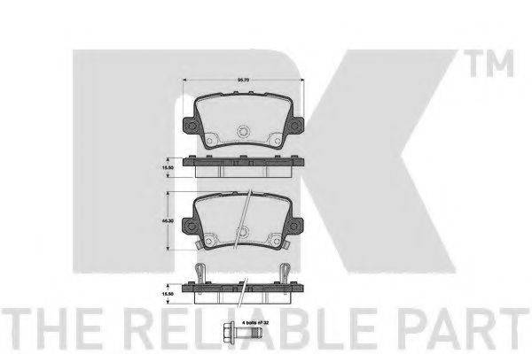 Комплект гальмівних колодок, дискове гальмо