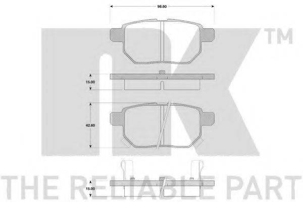 Комплект гальмівних колодок, дискове гальмо