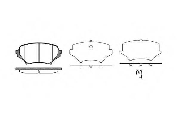 Комплект гальмівних колодок, дискове гальмо