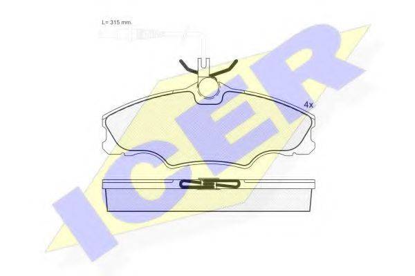 Комплект гальмівних колодок, дискове гальмо