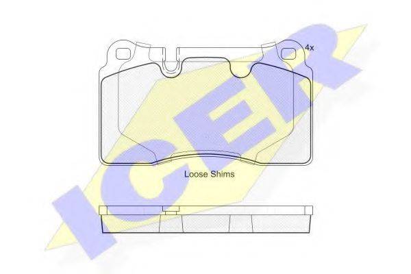 Комплект гальмівних колодок, дискове гальмо