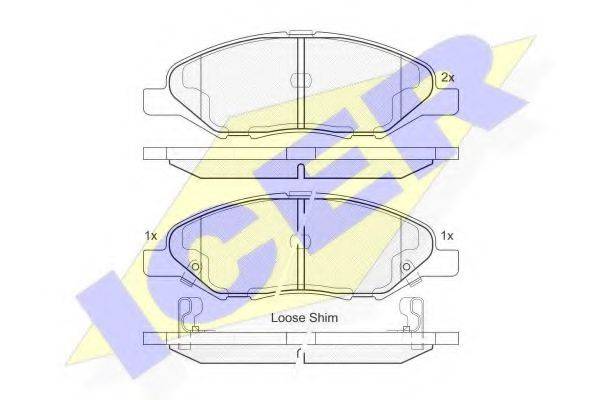 Комплект гальмівних колодок, дискове гальмо