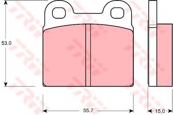 Комплект гальмівних колодок, дискове гальмо