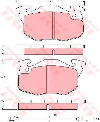 Комплект гальмівних колодок, дискове гальмо