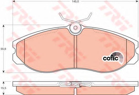 Комплект гальмівних колодок, дискове гальмо