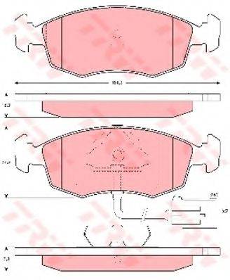 Комплект гальмівних колодок, дискове гальмо