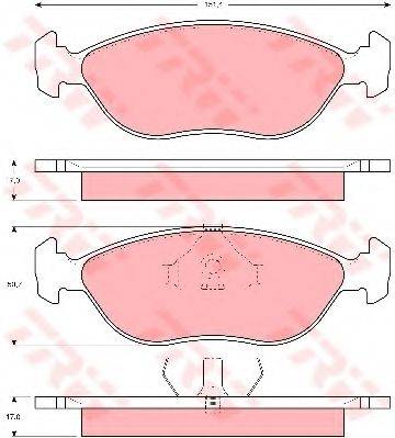 Комплект гальмівних колодок, дискове гальмо