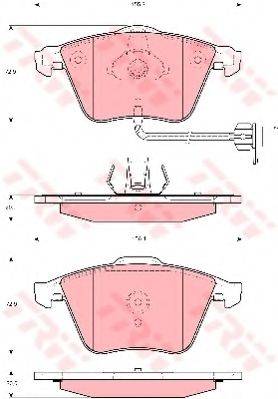 Комплект гальмівних колодок, дискове гальмо