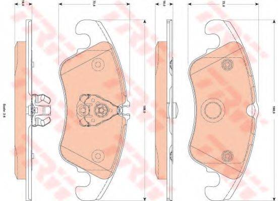 Комплект гальмівних колодок, дискове гальмо