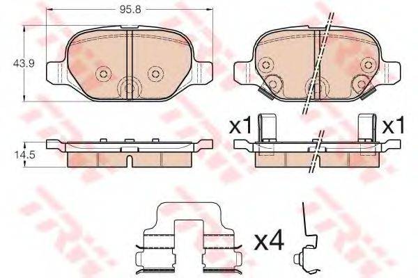 Комплект гальмівних колодок, дискове гальмо