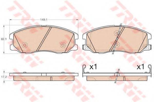 Комплект гальмівних колодок, дискове гальмо