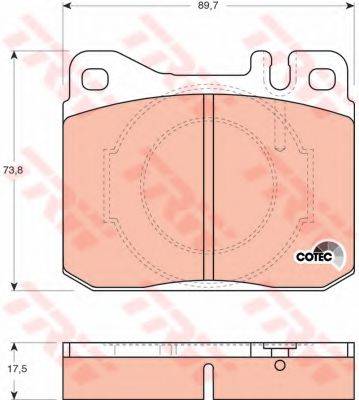 Комплект гальмівних колодок, дискове гальмо