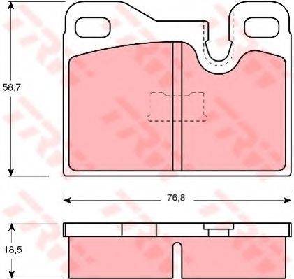 Комплект гальмівних колодок, дискове гальмо