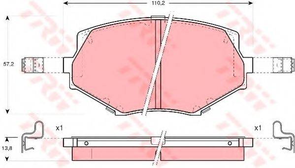 Комплект гальмівних колодок, дискове гальмо