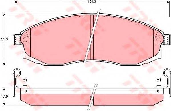 Комплект гальмівних колодок, дискове гальмо