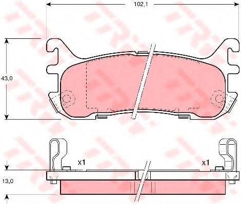 Комплект гальмівних колодок, дискове гальмо