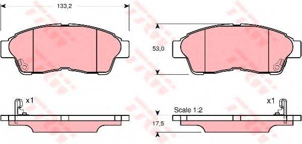 Комплект гальмівних колодок, дискове гальмо