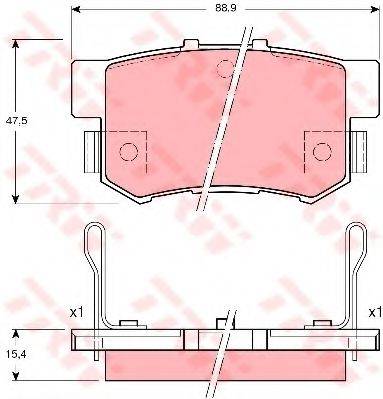 Комплект гальмівних колодок, дискове гальмо