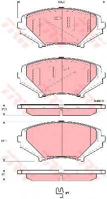 Комплект гальмівних колодок, дискове гальмо