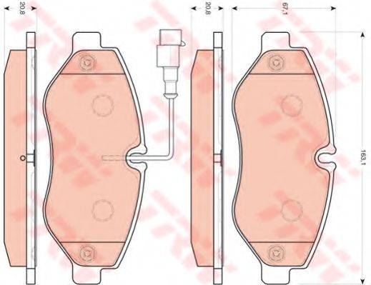 Комплект гальмівних колодок, дискове гальмо