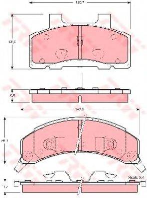Комплект гальмівних колодок, дискове гальмо