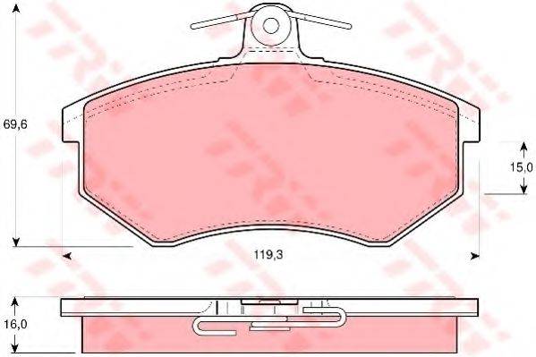 Комплект гальмівних колодок, дискове гальмо