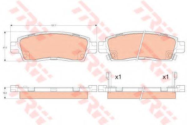 Комплект гальмівних колодок, дискове гальмо