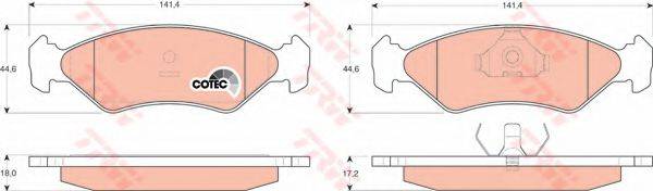 Комплект гальмівних колодок, дискове гальмо