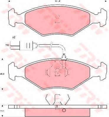 Комплект гальмівних колодок, дискове гальмо