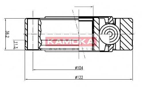Шарнірний комплект, приводний вал