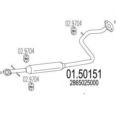 Середній глушник вихлопних газів