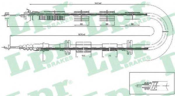Трос, стоянкова гальмівна система