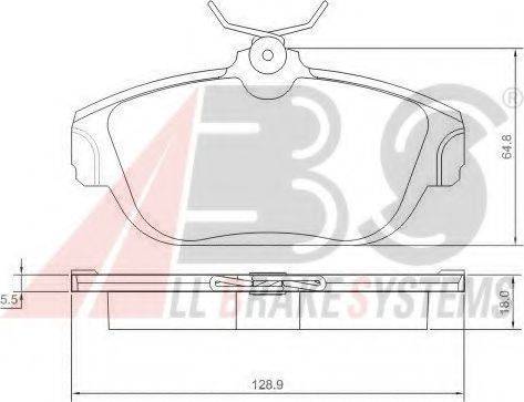 Комплект гальмівних колодок, дискове гальмо