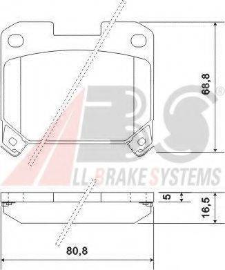 Комплект гальмівних колодок, дискове гальмо