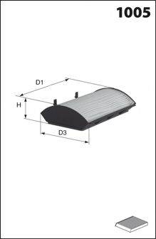 Фільтр, повітря у внутрішньому просторі