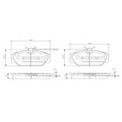 Комплект гальмівних колодок, дискове гальмо