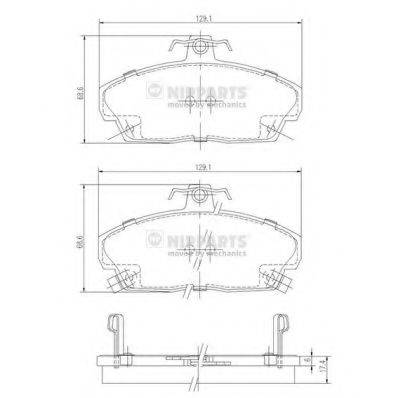 Комплект гальмівних колодок, дискове гальмо