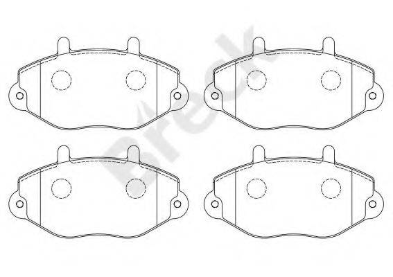 Комплект гальмівних колодок, дискове гальмо