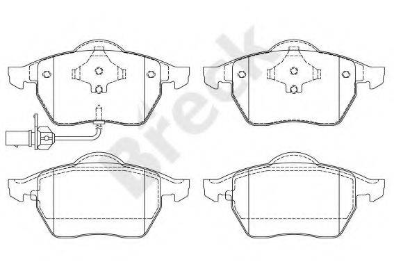 Комплект гальмівних колодок, дискове гальмо