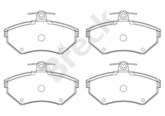 Комплект гальмівних колодок, дискове гальмо