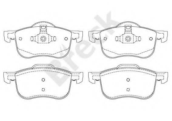 Комплект гальмівних колодок, дискове гальмо