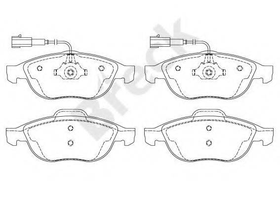Комплект гальмівних колодок, дискове гальмо