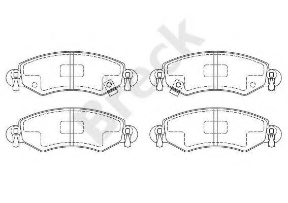 Комплект гальмівних колодок, дискове гальмо