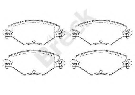 Комплект гальмівних колодок, дискове гальмо