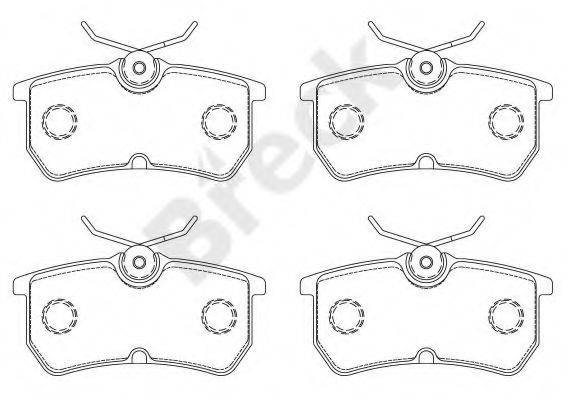 Комплект гальмівних колодок, дискове гальмо