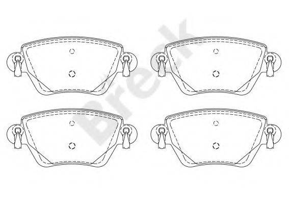 Комплект гальмівних колодок, дискове гальмо