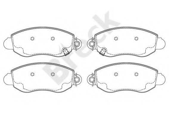 Комплект гальмівних колодок, дискове гальмо