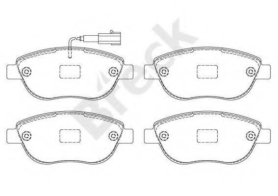 Комплект гальмівних колодок, дискове гальмо